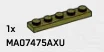 Plate 1 x 5 in Green, Olive Drab (Infinite Green) (Metallic)