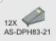 Slope 33 1 x 2 w/ Printed Horizontal Yellow Line at Top in Gray, Dull