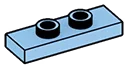 Plate Modified 1 x 3 with two studs in Blue, Deep Pastel
