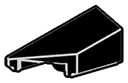 Wedge Slope 25 1 x 2 corner, left in Black