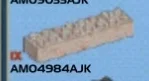 Brick 2 x 8 in Gray, Tarnished (Champagne) (Metallic Camo)
