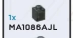 Brick 1 x 1 in Gray, Cool Dark (Flake)