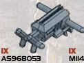 Weapon, Vehicle: medium gun on horizontal clip, multi-purpose in Gray, Dark (Metallic)