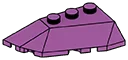 Wedge brick 45 4 x 4 double / 33, left with curved edge in Magenta, Rich