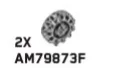 Gearing, wheel with 12 teeth and axle hole in Black