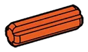 Connector: axle 2 studs long in Orange, Marigold