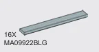 Tile 1 x 8 in Gray, Dull
