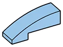 Slope brick 33 1 x 3 curved slope in Blue, Deep Pastel