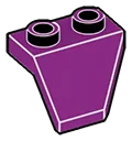 Plate 1 x 2 with backswept mudguard, right in Purple, Imperial