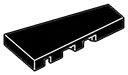Wedge Tile 2 x 4 - Right in Black