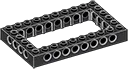 Connector: brick 6 x 10 with open center 4 x 8 in Gray, Dark Charcoal