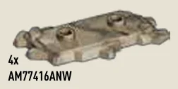 Plate 3 x 5 irregular with 2 studs, figure display stand in Sand, Dark (Camo)