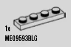 Plate 1 x 4 in Gray, Dull