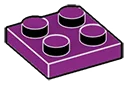Plate 2 x 2 in Purple, Imperial
