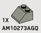 Slope 45 2 x 2 in Gray, Stone