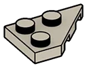Wedge Plate 2 x 3 without corner, left in Grey, Light