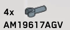 Connector: pin, long with clip in Gray, Light (Metallic)