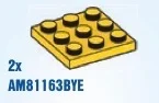 Plate 3 x 3 in Yellow, Lemon