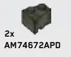 Wedge Brick 2 x 2 without right corner in Green, Jungle (Camo)