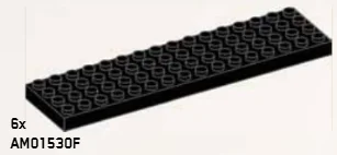 Brick 4 x 16 x 2/3 Height in Black
