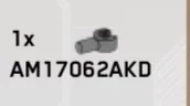 Connector: pin, short with clip in Gray, Light Camo (Metallic)
