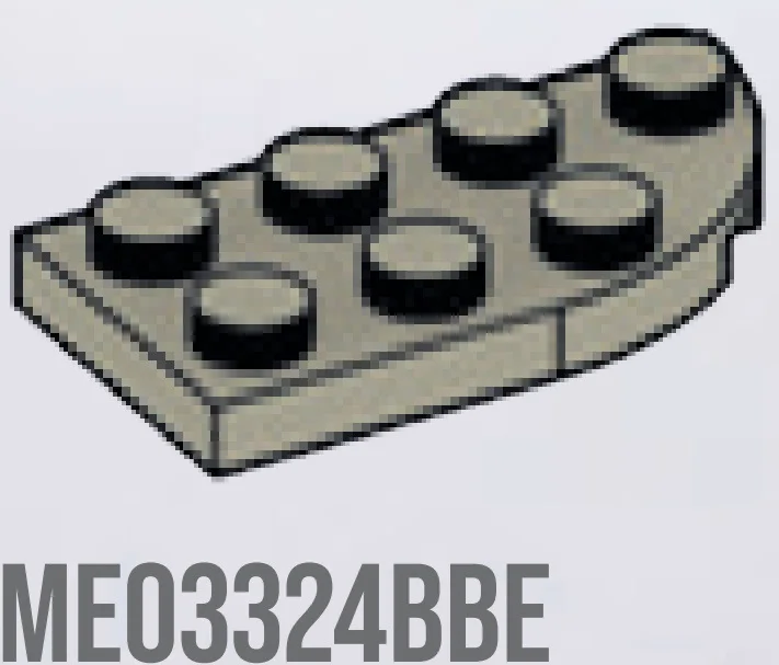 Plate Round 2 x 4 with Right Corner