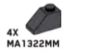 Slope Brick 45 1 x 2 in Gray, Dark (Metallic)
