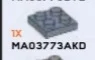 Plate 2 x 2 in Gray, Light Camo (Metallic)