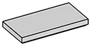Tile 2 x 4 in Gray, Dull