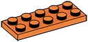 Plate 2 x 5 in Orange, Bright