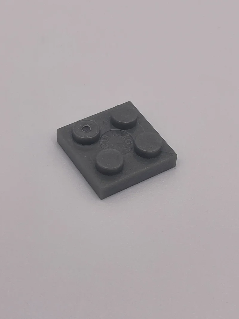 Plate 2 x 2 in Gray, Stone