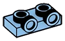Bracket Plate 1 x 2 with two studs on side, ascending in Blue, Deep Pastel