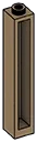 Brick 1 x 5 x 1 with open back
