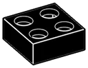 Connector Plate 2 x 2: female to female in Black