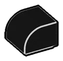 Brick 1 x 1 two-thirds-height with half-curved top in Grey, Charcoal