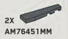 Wedge Tile 1 x 4 without right corner in Gray, Dark (Metallic)