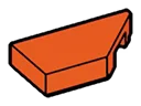 Tile 1 x 2 missing right corner in Orange, Marigold