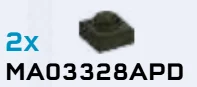 Plate 1 x 1 - Type 04 in Green, Jungle (Camo)