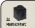 Brick Modified 1 x 1 with side stud in Gray, Dark (Metallic Camo)