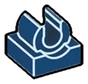 Tile Modified 1 x 1 w/ Vertical Clip on Top in Blue, Midnight