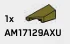 Wedge Slope 25 1 x 2 corner, left in Green, Olive Drab (Infinite Green) (Metallic)