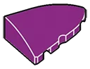 Slope brick 2 x 3 curved slope corner round, right in Purple, Imperial
