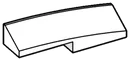 Brick 1 x 1 x 4 with curved top and lateral slope, right in White