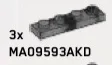 Plate 1 x 4 in Gray, Light Camo (Metallic)