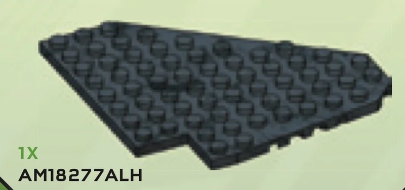 Wing 10 x 10 without corners, right in Gray, Dark (Camo)