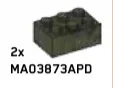 Brick 2 x 3 in Green, Jungle (Camo)