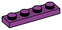 Plate 1 x 4 in Magenta, Rich
