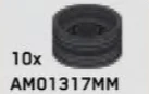 Wheel, Rim, Medium: grooved tread mount in Gray, Dark (Metallic)