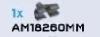 Connector: pin with double clip in Gray, Dark (Metallic)