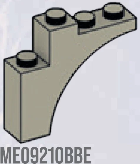 Arch 1 x 3 x 4 half-arch